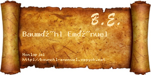 Baumöhl Emánuel névjegykártya
